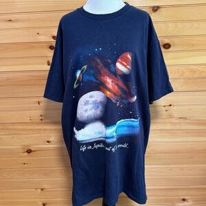 Fruit of the Loom Men’s Space “Life in Jupiter” Blue Tee Size XL